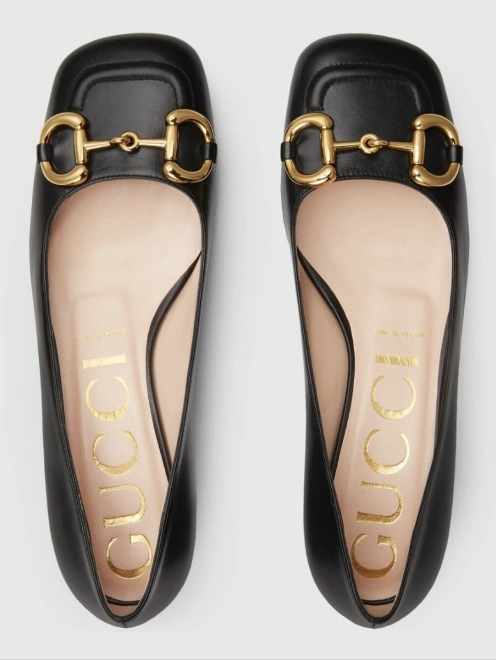 Gucci Leather Ballet Horsebit Flats